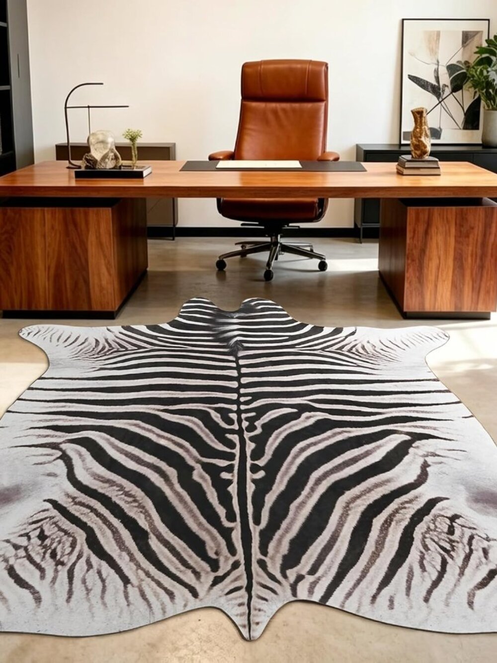 Faux Zebra Cowhide Rug 6.2*7ft - Picture 5 of 8